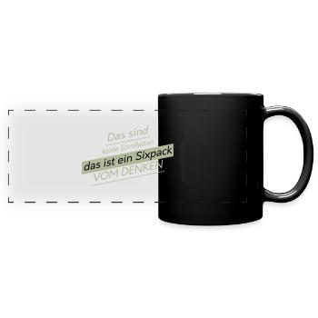 funny gift idea - Full Colour Panoramic Mug - black - Front