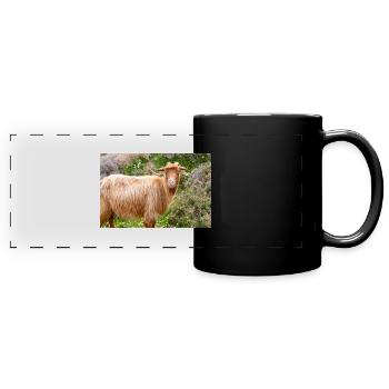 Chèvre de montagne dans le parc national Λίμνη Συμπ - Mug panoramique uni - noir - Devant