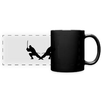 ninjas - Panorama-Tasse farbig - Schwarz - Vorne