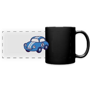 racing car - Full Colour Panoramic Mug - black - Front
