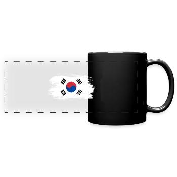 Drapeau de la Corée du Sud - Mug panoramique uni - noir - Devant