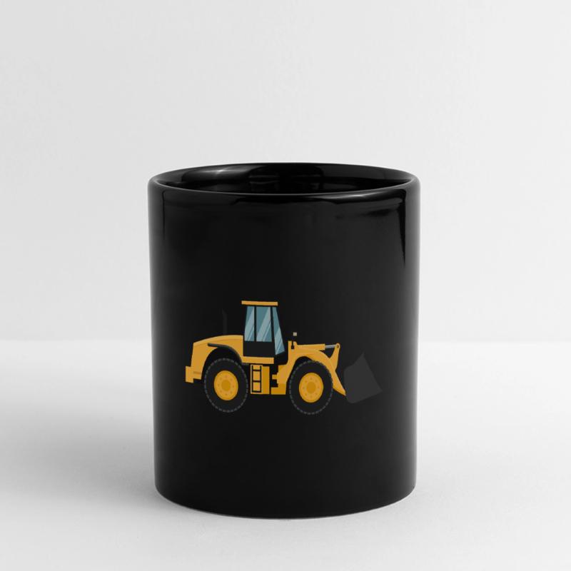 Loading Machine Silhouette Gift Wheel Loader Driver Full Colour Panoramic Mug