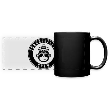 junggesellen crew affe - Panorama-Tasse farbig - Schwarz - Vorne