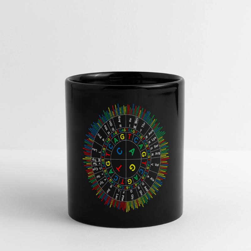 Sanger Codon Circle (dark background) Full Colour Panoramic Mug