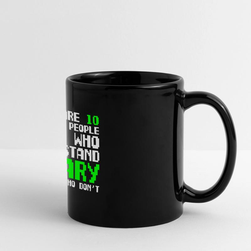 There are two types of People Binary Programmierer Panorama-Tasse farbig
