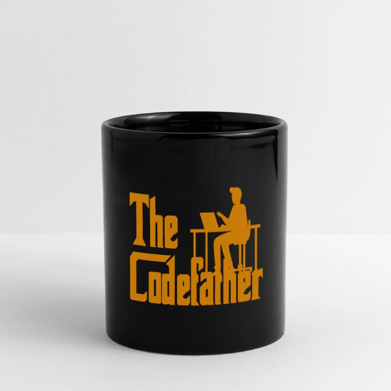 The Codefather Coding Programierer Geschenk Panorama-Tasse farbig