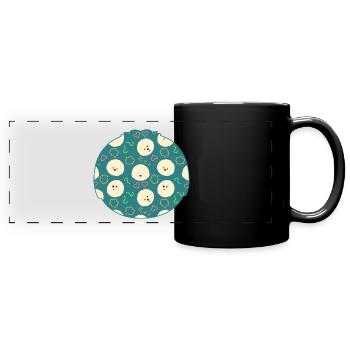 Bichon Frise Chien Emoji - Mug panoramique uni - noir - Devant