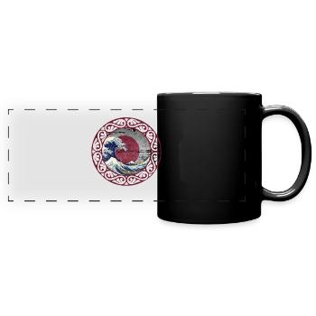 Japan Retro Wave - Full Colour Panoramic Mug - black - Front