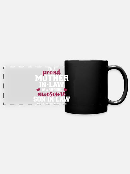 Schwiegermutter - Panorama-Tasse farbig - Schwarz