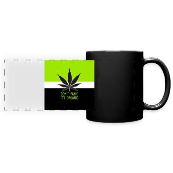 Don’t Panic It’s Organic Marijuana Cannabis Cannabis 1 - Mug panoramique uni - noir - Devant