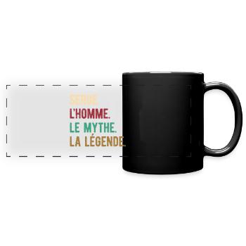 SERGE L'HOMME LE MYTHE LA LÉGENDE - Mug panoramique uni - noir - Devant