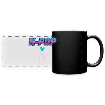 k-pop ou korean pop - Mug panoramique uni - noir - Devant