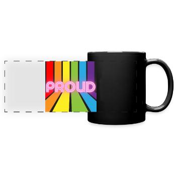 proud pride lgbt lgbtqi - Mug panoramique uni - noir - Devant