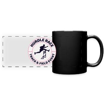 Hürden Hürdenlauf Hürdenläufer Läufer Athleten - Panorama-Tasse farbig - Schwarz - Vorne