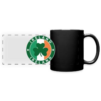 Irlande - Mug panoramique uni - noir - Devant