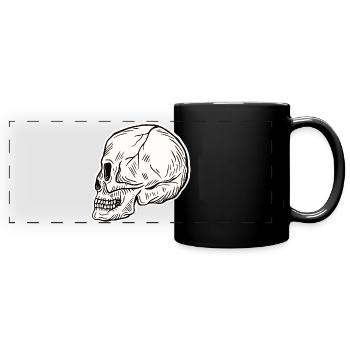 Skull Skeleton Skull Horror Cadeau d’Halloween - Mug panoramique uni - noir - Devant