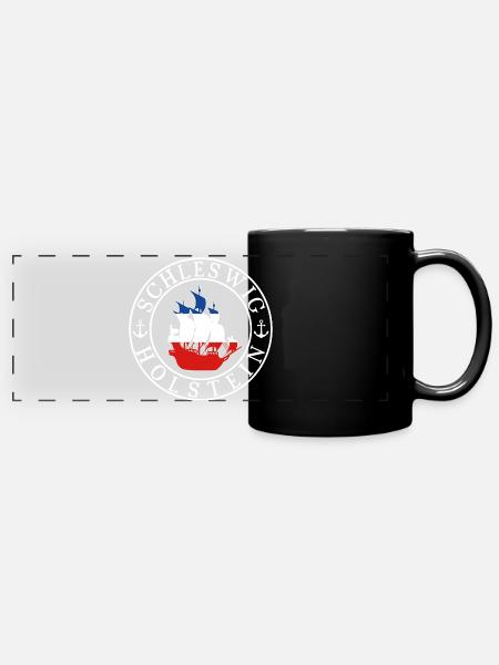 Schleswig-Holstein - Panorama-Tasse farbig - Schwarz
