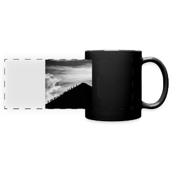 ETNA Sicily mountain climbing - Full Colour Panoramic Mug - black - Front