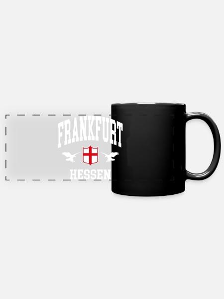 Frankfurt - Panorama-Tasse farbig - Schwarz