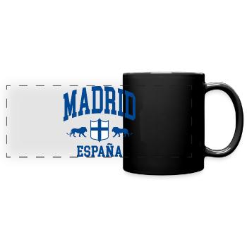 Madrid - Panorama-Tasse farbig - Schwarz - Vorne