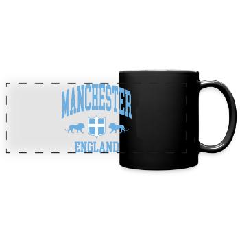 Manchester - Panorama-Tasse farbig - Schwarz - Vorne