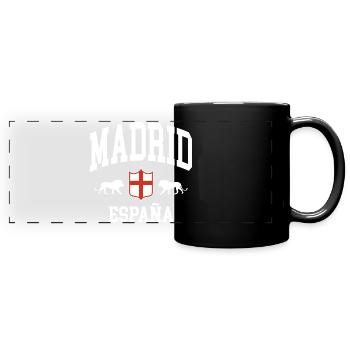 Madrid - Panorama-Tasse farbig - Schwarz - Vorne