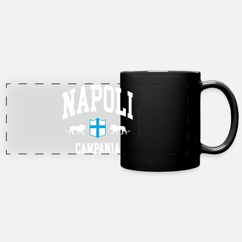 Neapel - Panorama-Tasse farbig - Schwarz