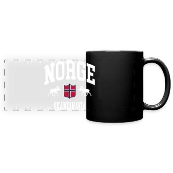 Norwegen - Panorama-Tasse farbig - Schwarz - Vorne