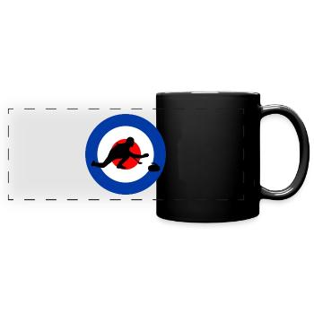 Curling Kehren Winter Eissport Curler Lustig - Panorama-Tasse farbig - Schwarz - Vorne