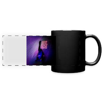 Einfach machen! - Panorama-Tasse farbig - Schwarz - Vorne