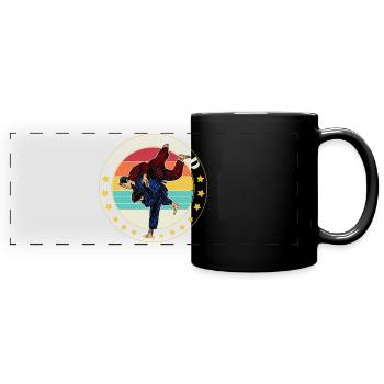 Compétition sportive de lutte de sambo Russie - Mug panoramique uni - noir - Devant