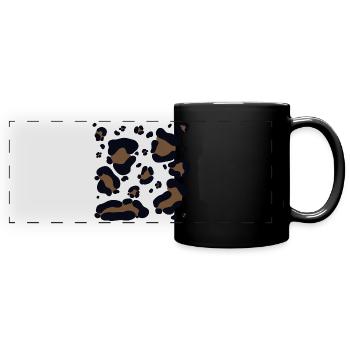 Léopard - Mug panoramique uni - noir - Devant