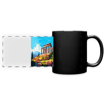 Antikes Korinth Griechenland Vintage Reiseposter WPA - Panorama-Tasse farbig - Schwarz - Vorne