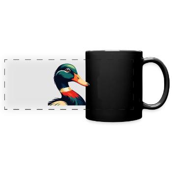 Personnage de dessin animé de canard Animal de compagnie coloré - Mug panoramique uni - noir - Devant