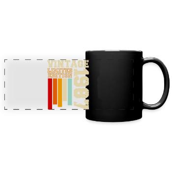 1987 - Panorama-Tasse farbig - Schwarz - Vorne