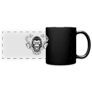 Kostenloser Gorilla - Panorama-Tasse farbig - Schwarz - Vorne