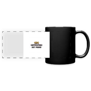 404 Motivation Not found - Full Colour Panoramic Mug - black - Front