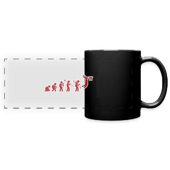 Evolution Basketball Red White Grunge - Panorama-Tasse farbig - Schwarz - Vorne