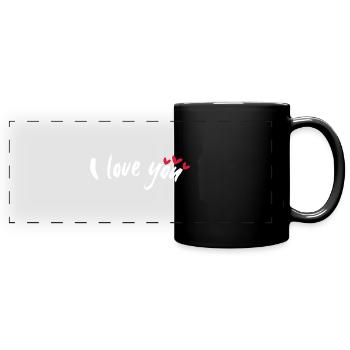 i love you - Full Colour Panoramic Mug - black - Front