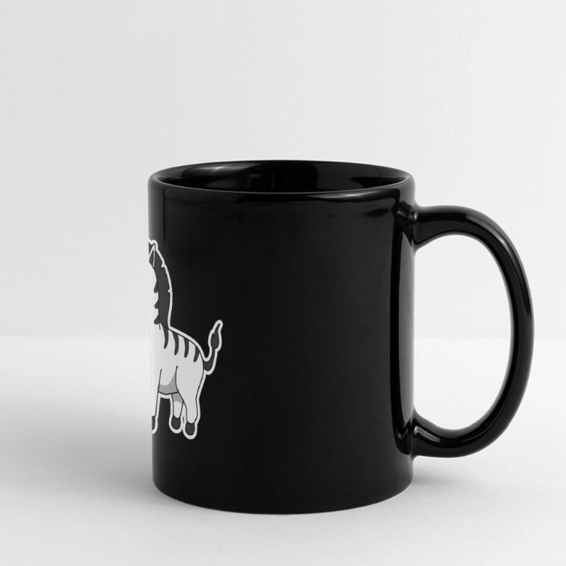 Zebra Mutter Kind Muttertag Geschenk Tiere Comic Panorama-Tasse farbig