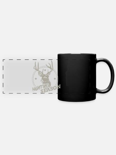 Jagen Jäger - Panorama-Tasse farbig - Schwarz