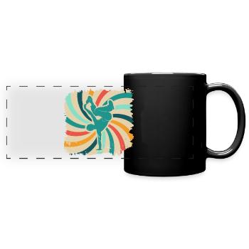 Breakdance - Panorama-Tasse farbig - Schwarz - Vorne