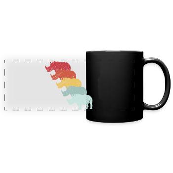 Rhinoceros - Full Colour Panoramic Mug - black - Front