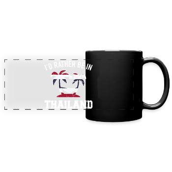 Thailand - Panorama-Tasse farbig - Schwarz - Vorne