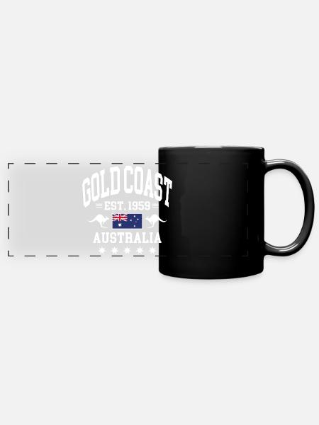 Gold Coast - Panorama-Tasse farbig - Schwarz