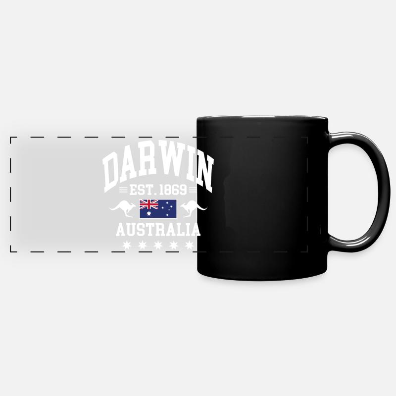 Darwin - Panorama-Tasse farbig - Schwarz