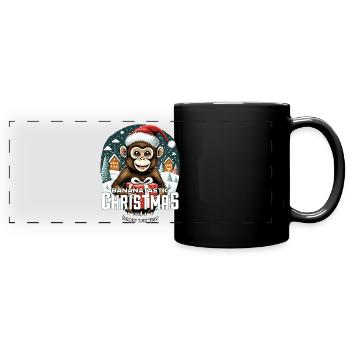 Christmas Monkey - Bananatastic Christmas - Full Colour Panoramic Mug - black - Front