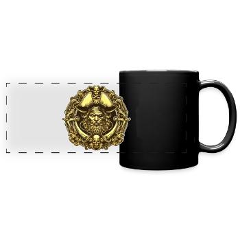 Pirat - Panorama-Tasse farbig - Schwarz - Vorne