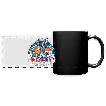 D DAY 80th anniversary Omaha Beach Normandy - Mug panoramique uni - noir - Devant