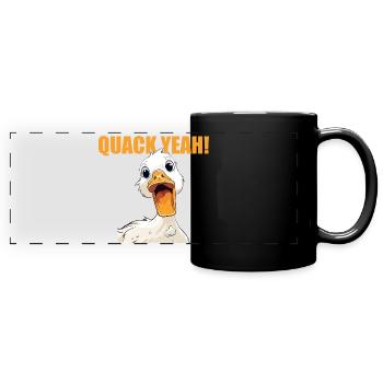 Femmes Quak Yeah Funny Duck - Mug panoramique uni - noir - Devant